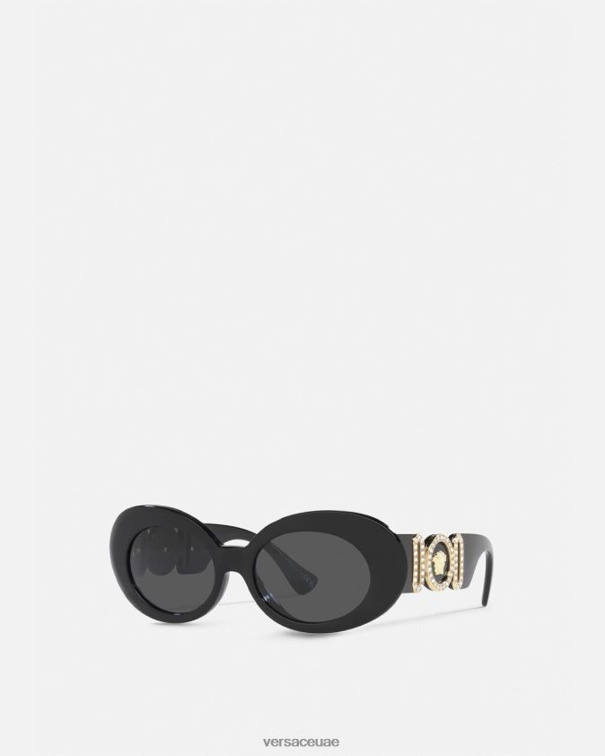 نحيف النظارات الشمسية ميدوسا بيجي البيضاوية Versace أسود 0FVD2J631 مُكَمِّلات