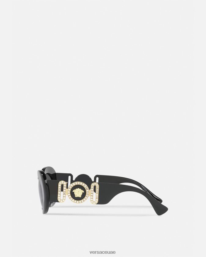 نحيف النظارات الشمسية ميدوسا بيجي البيضاوية Versace أسود 0FVD2J631 مُكَمِّلات