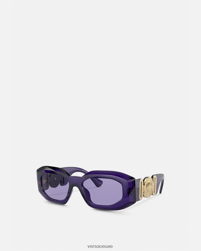نحيف النظارات الشمسية ماكسي ميدوسا بيجي Versace أرجواني 0FVD2J637 مُكَمِّلات
