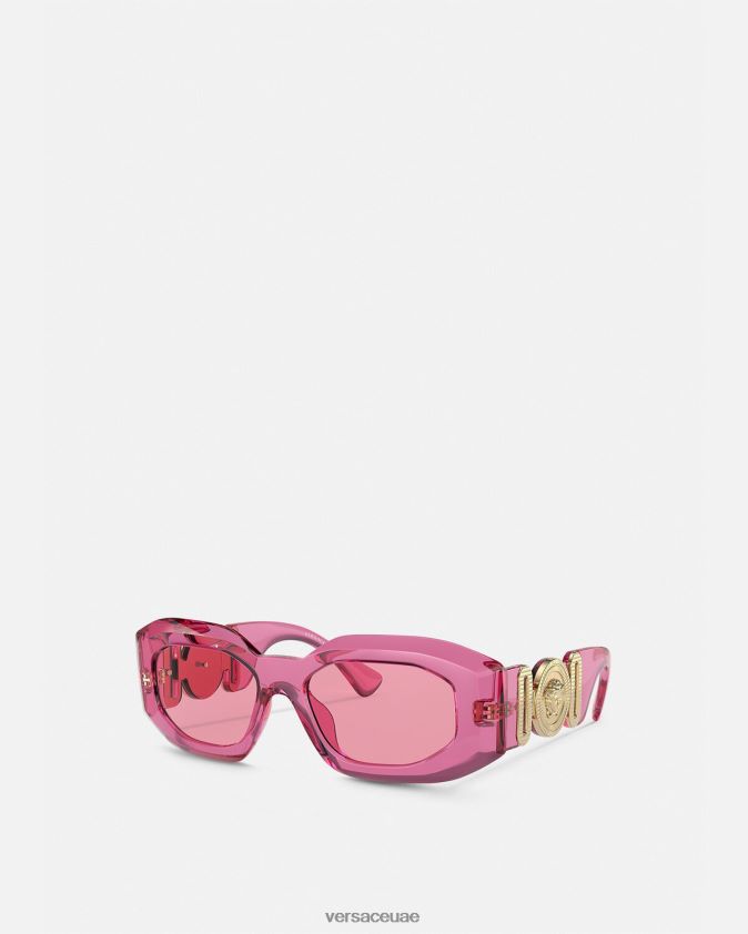 نحيف النظارات الشمسية ماكسي ميدوسا بيجي Versace لون القرنفل 0FVD2J638 مُكَمِّلات