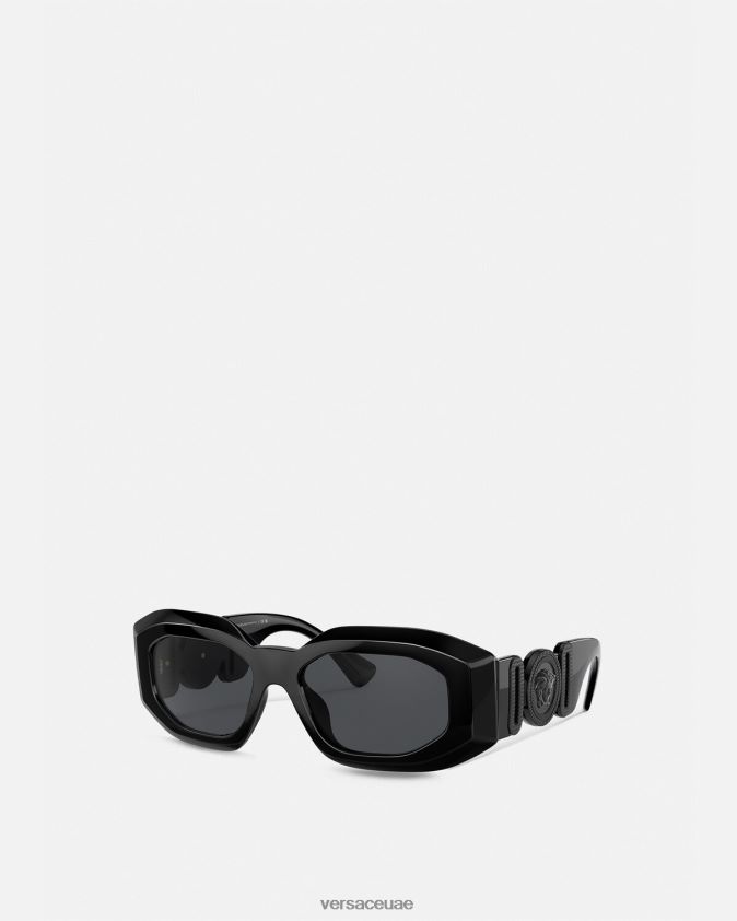 نحيف النظارات الشمسية ماكسي ميدوسا بيجي Versace أسود 0FVD2J639 مُكَمِّلات