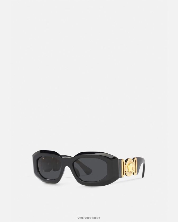 نحيف النظارات الشمسية ماكسي ميدوسا بيجي Versace أسود 0FVD2J640 مُكَمِّلات