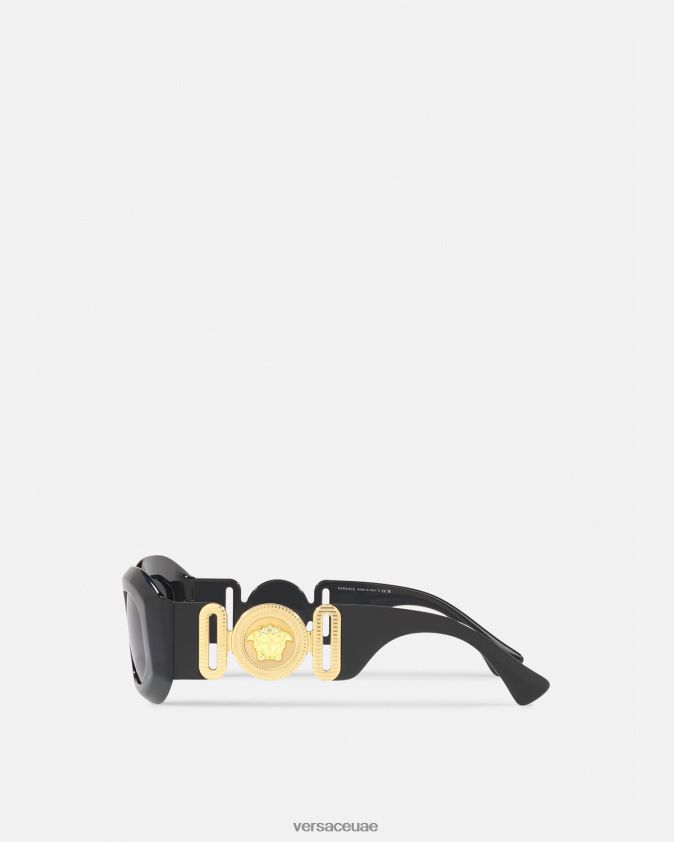 نحيف النظارات الشمسية ماكسي ميدوسا بيجي Versace أسود 0FVD2J640 مُكَمِّلات