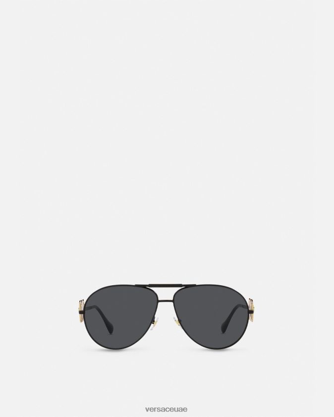 نحيف النظارات الشمسية ميدوسا بيجي الطيار Versace أسود 0FVD2J641 مُكَمِّلات