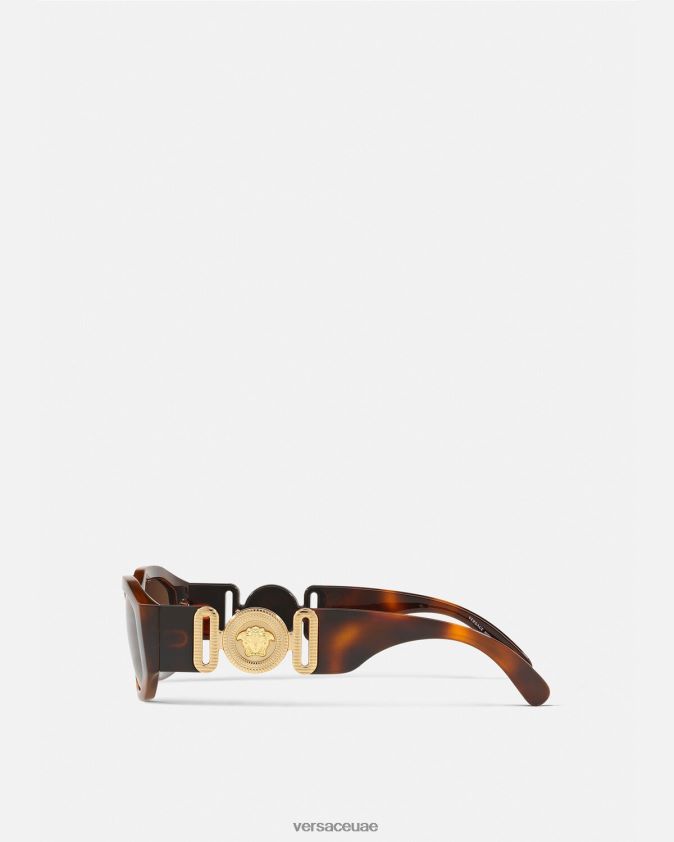 نحيف النظارات الشمسية ميدوسا بيجي Versace هافانا 0FVD2J644 مُكَمِّلات