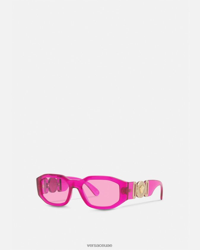 نحيف النظارات الشمسية ميدوسا بيجي Versace ضارب الى الحمرة 0FVD2J651 مُكَمِّلات