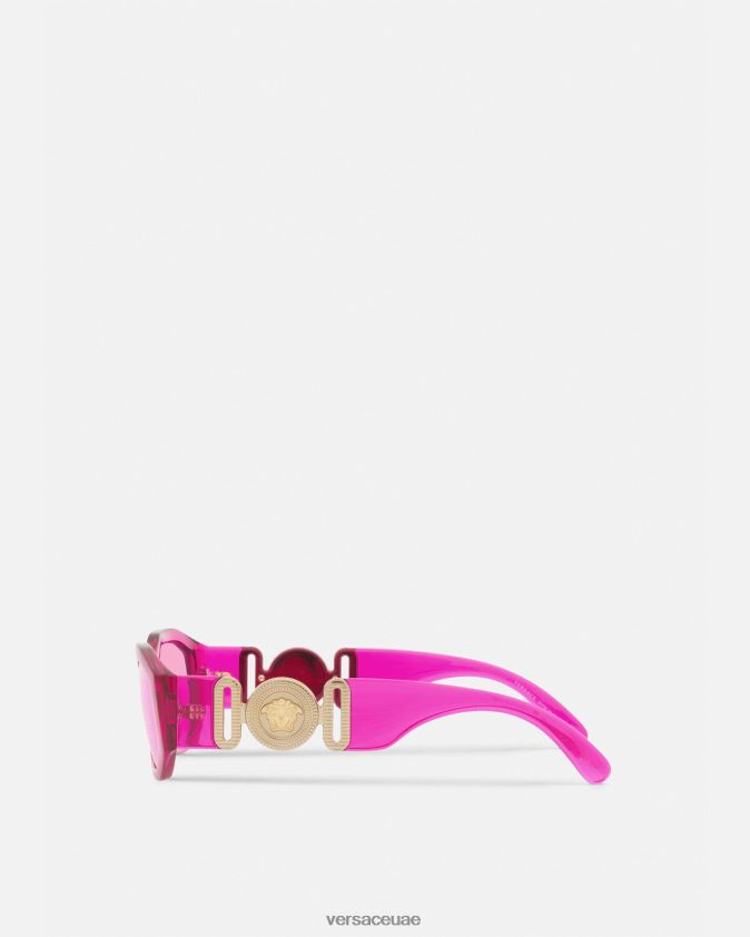 نحيف النظارات الشمسية ميدوسا بيجي Versace ضارب الى الحمرة 0FVD2J651 مُكَمِّلات