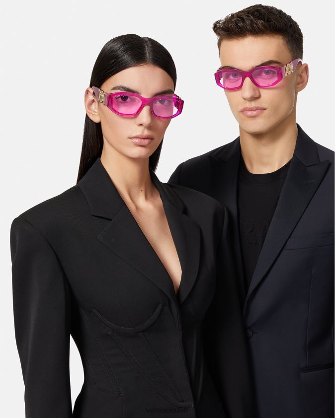 نحيف النظارات الشمسية ميدوسا بيجي Versace ضارب الى الحمرة 0FVD2J651 مُكَمِّلات