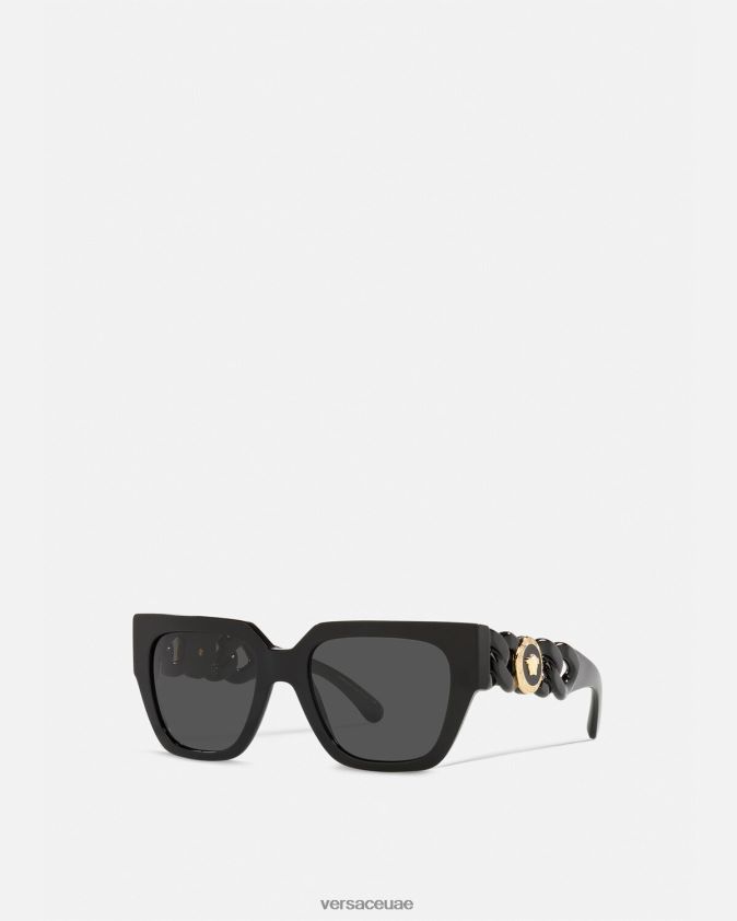 نحيف النظارات الشمسية سلسلة ميدوسا Versace أسود 0FVD2J661 مُكَمِّلات