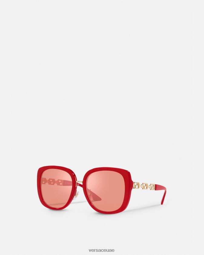 نحيف النظارات الشمسية اليونانية Versace أحمر 0FVD2J663 مُكَمِّلات