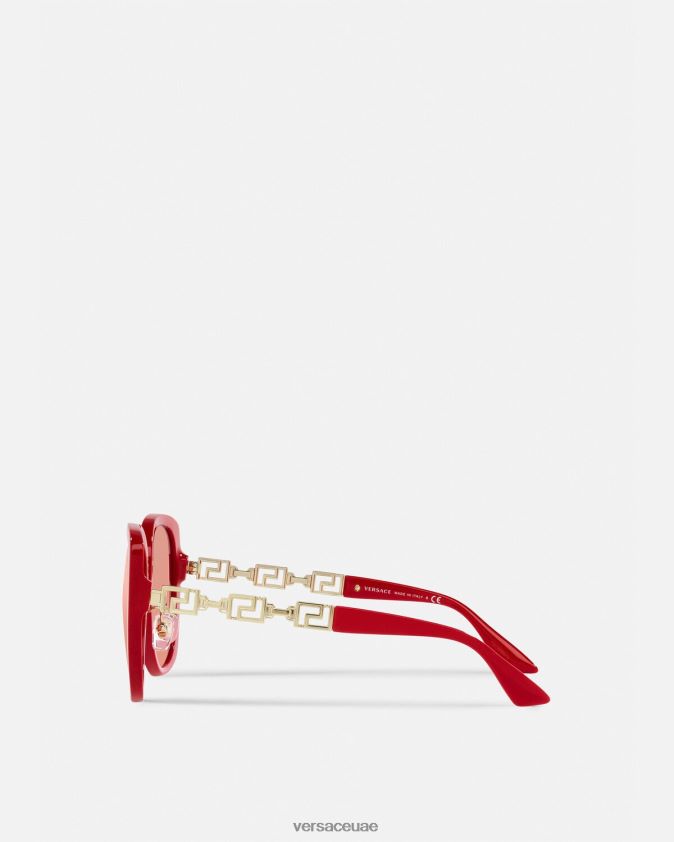 نحيف النظارات الشمسية اليونانية Versace أحمر 0FVD2J663 مُكَمِّلات