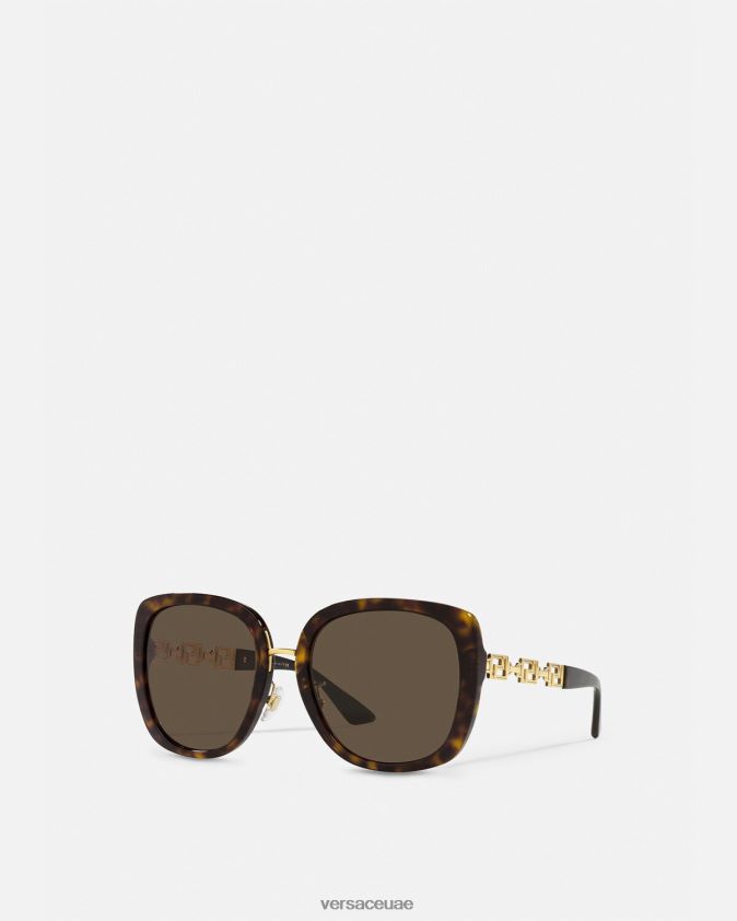 نحيف النظارات الشمسية اليونانية Versace هافانا 0FVD2J664 مُكَمِّلات