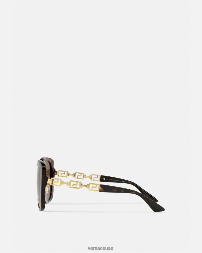 نحيف النظارات الشمسية اليونانية Versace هافانا 0FVD2J664 مُكَمِّلات