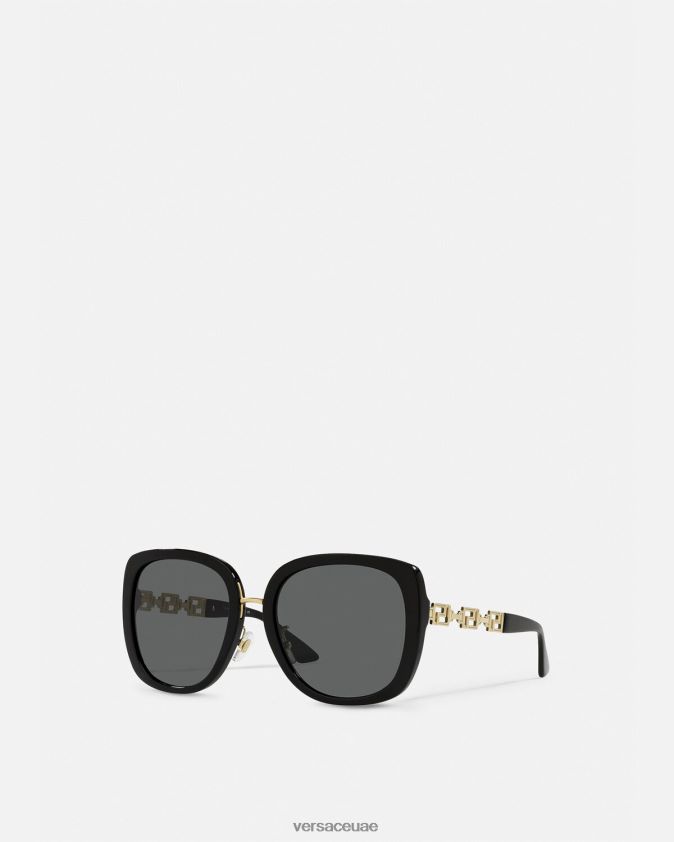 نحيف النظارات الشمسية اليونانية Versace أسود 0FVD2J665 مُكَمِّلات