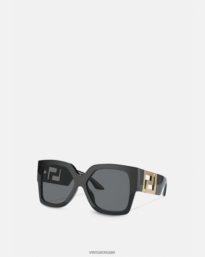 نحيف النظارات الشمسية اليونانية Versace أسود 0FVD2J667 مُكَمِّلات