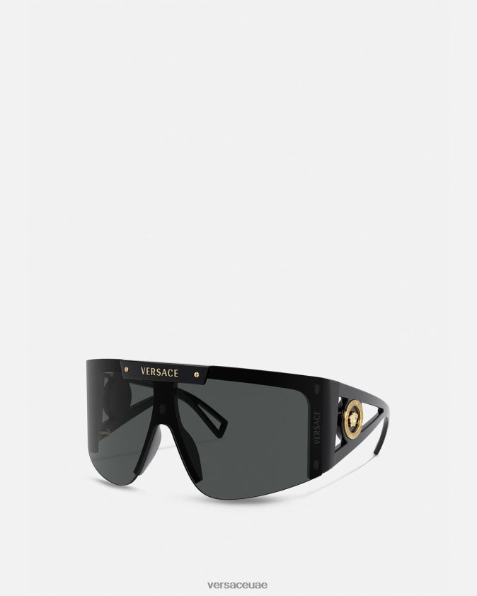 نحيف النظارات الشمسية ميدوسا أيقونة الدرع Versace أسود 0FVD2J670 مُكَمِّلات