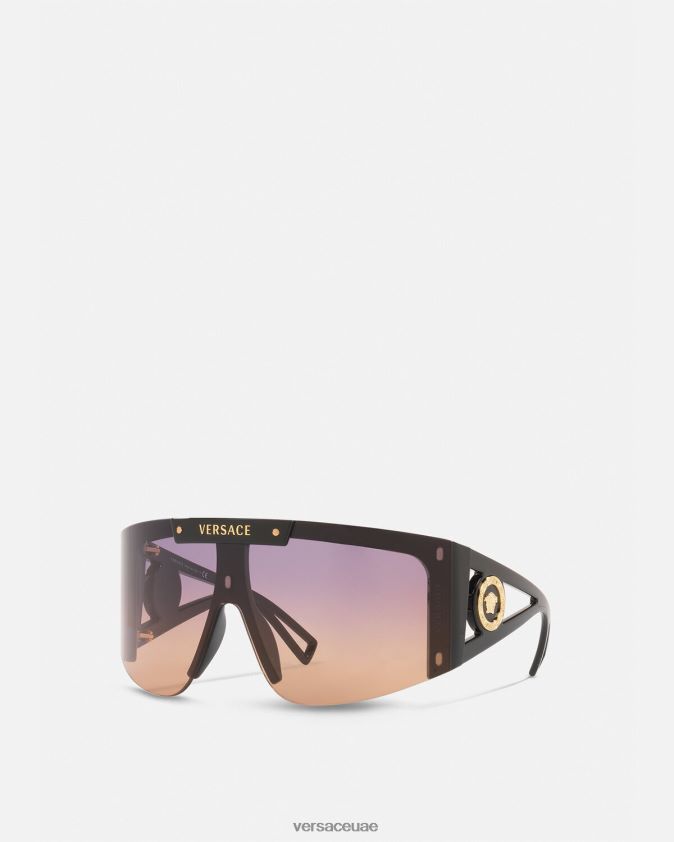 نحيف النظارات الشمسية ميدوسا أيقونة الدرع Versace أسود 0FVD2J670 مُكَمِّلات