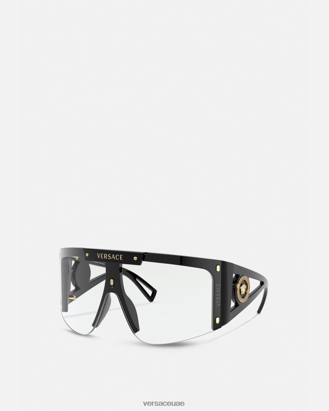 نحيف النظارات الشمسية ميدوسا أيقونة الدرع Versace أسود 0FVD2J670 مُكَمِّلات