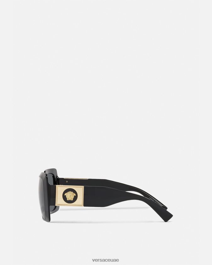 نحيف النظارات الشمسية مربعة ميدوسا Versace أسود 0FVD2J673 مُكَمِّلات