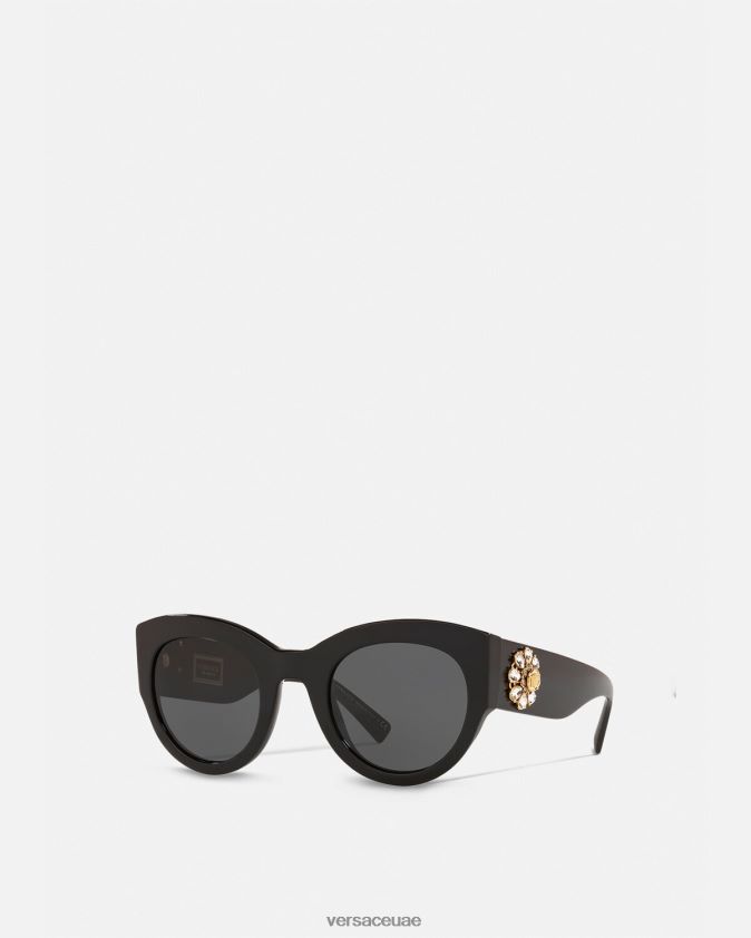 نحيف تحية جوهرة النظارات الشمسية Versace أسود 0FVD2J675 مُكَمِّلات