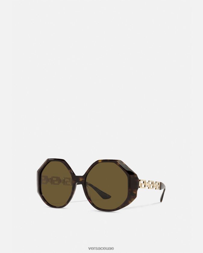 نحيف النظارات الشمسية اليونانية تناسب إضافي Versace هافانا 0FVD2J686 مُكَمِّلات
