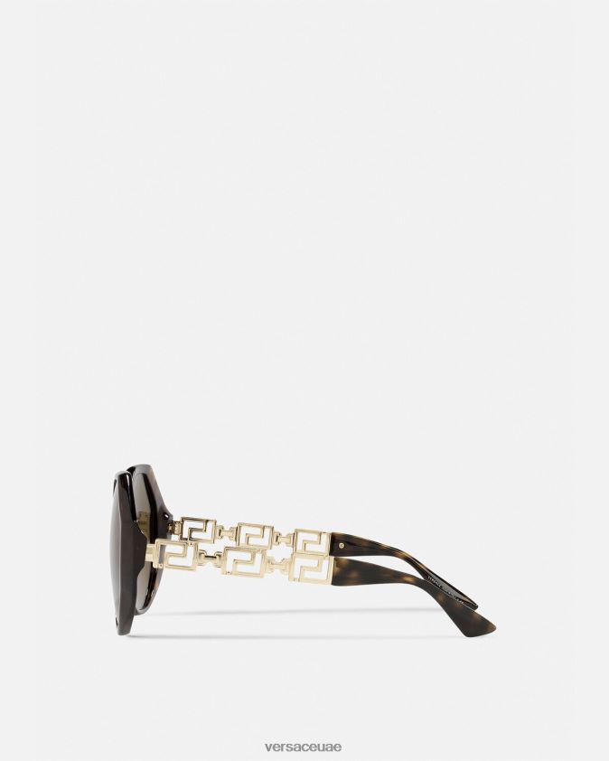 نحيف النظارات الشمسية اليونانية تناسب إضافي Versace هافانا 0FVD2J686 مُكَمِّلات
