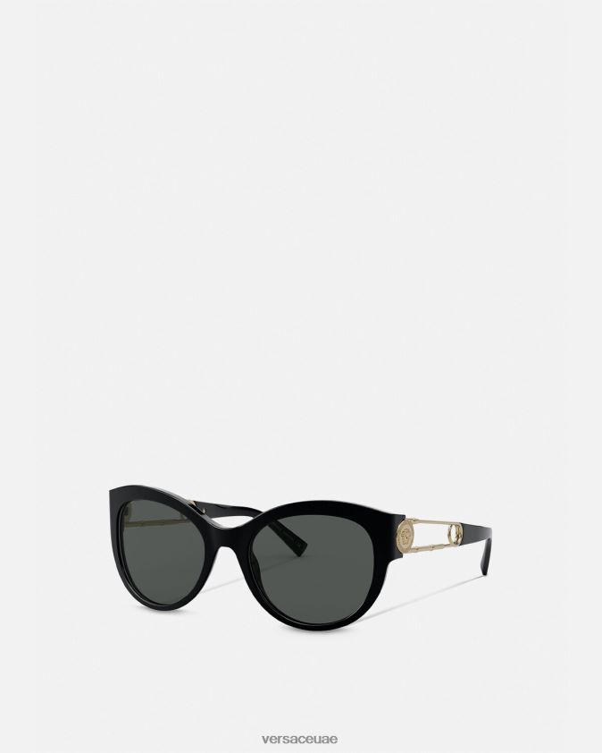 نحيف النظارات الشمسية دبوس الأمان Versace أسود 0FVD2J688 مُكَمِّلات