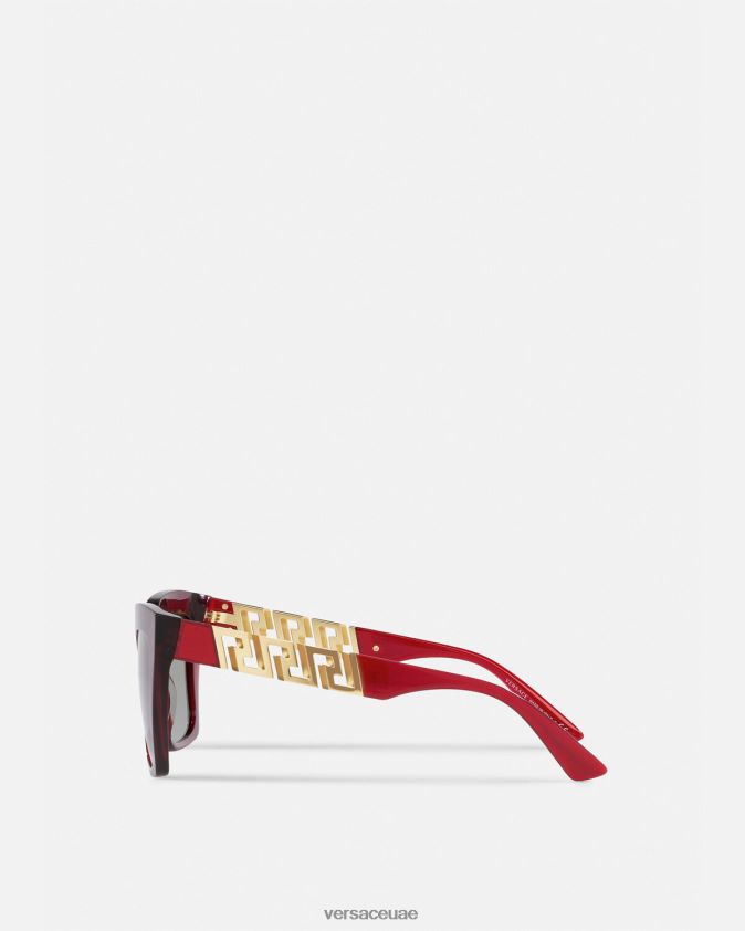نحيف النظارات الشمسية لا اليونان Versace بورجوندي 0FVD2J698 مُكَمِّلات