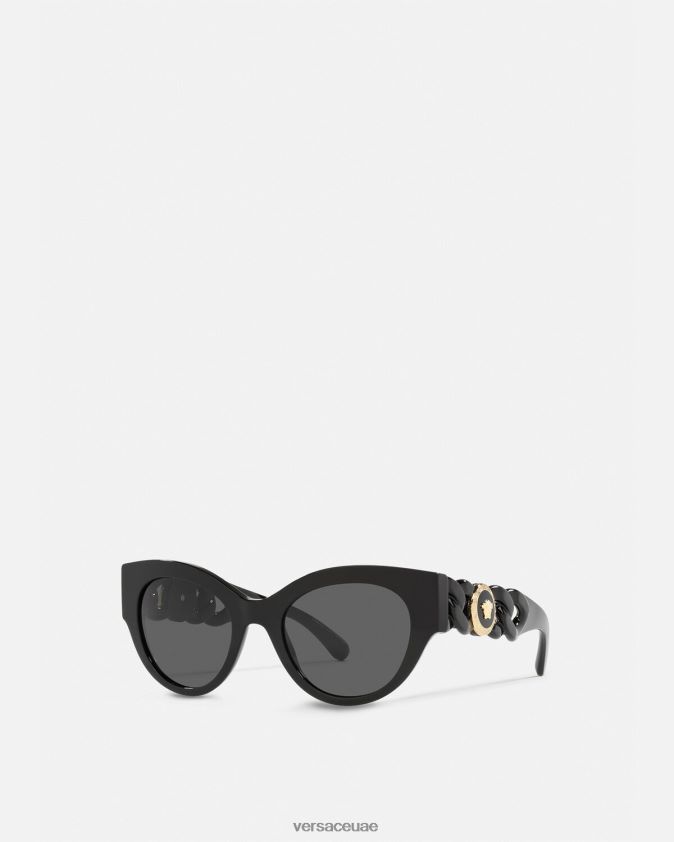نحيف النظارات الشمسية سلسلة ميدوسا Versace أسود 0FVD2J703 مُكَمِّلات