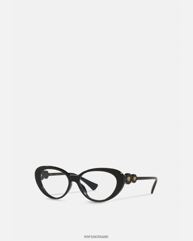 نحيف نظارات عين القطة ميدوسا المزدوجة Versace أسود 0FVD2J706 مُكَمِّلات