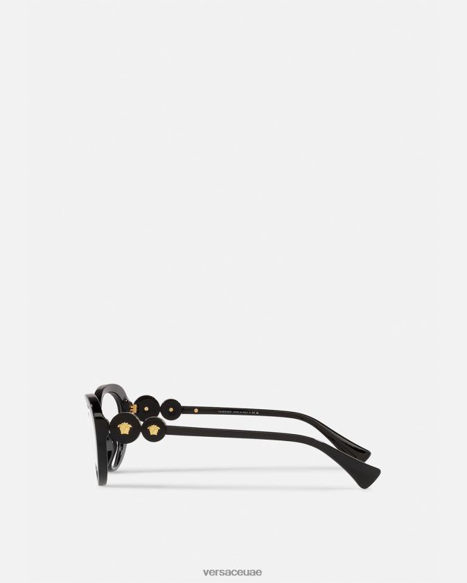 نحيف نظارات عين القطة ميدوسا المزدوجة Versace أسود 0FVD2J706 مُكَمِّلات
