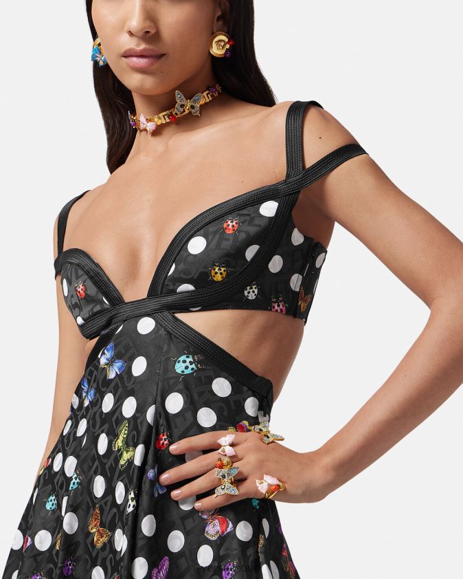 نحيف سوار الكفة الفراشات الكريستال Versace ذهب 0FVD2J715 مُكَمِّلات