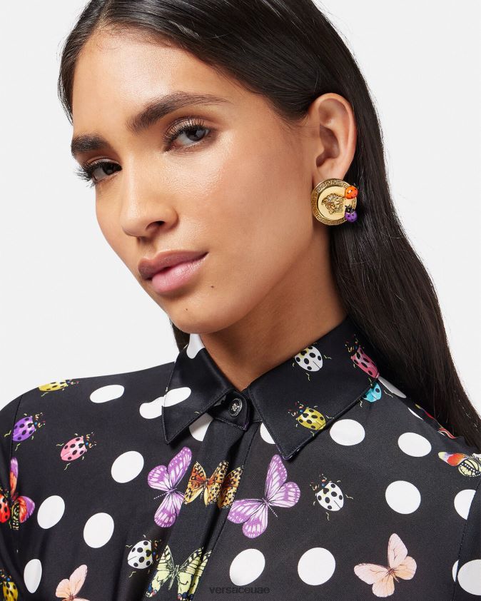 نحيف أقراط فراشة ميدوسا Versace ذهب 0FVD2J717 مُكَمِّلات