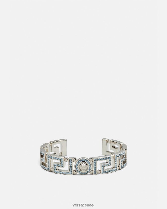نحيف سوار الكفة كريستال ميدوسا اليونان Versace أزرق فاتح ومعدني 0FVD2J724 مُكَمِّلات