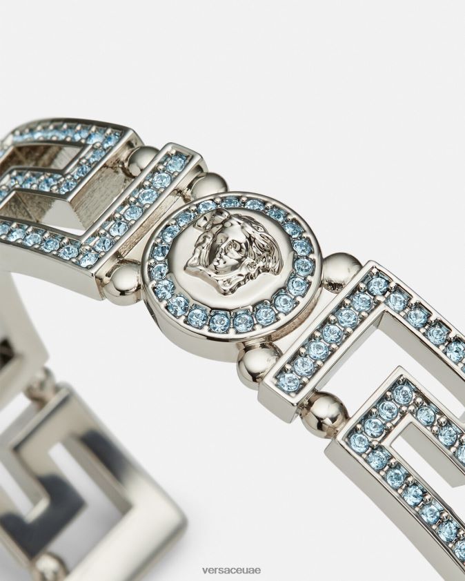 نحيف سوار الكفة كريستال ميدوسا اليونان Versace أزرق فاتح ومعدني 0FVD2J724 مُكَمِّلات