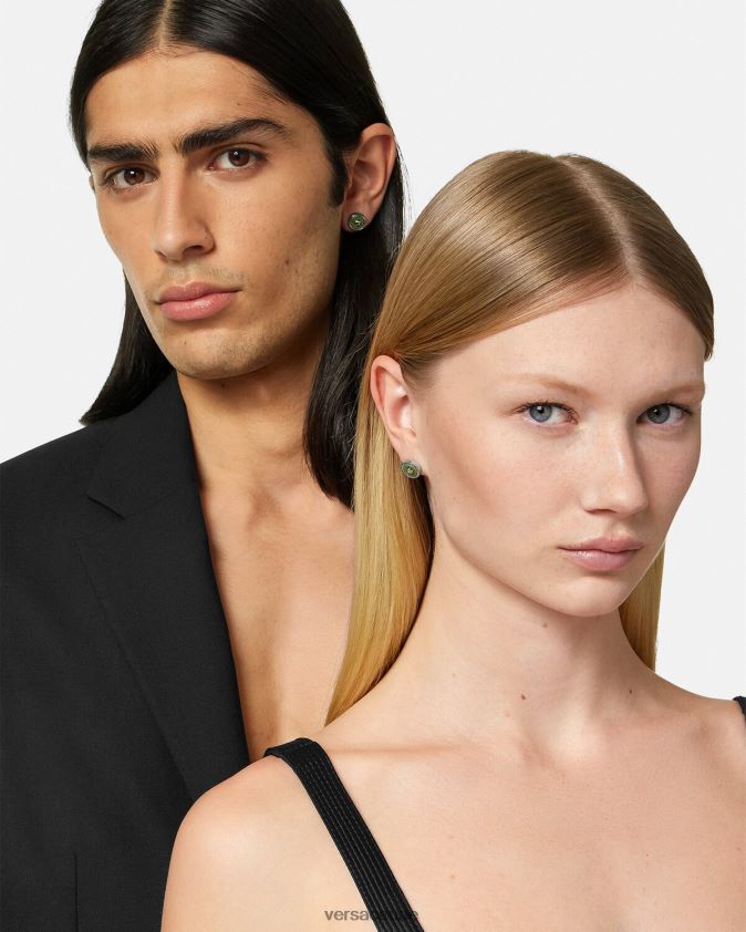 نحيف المينا ميدوسا أقراط Versace أخضر 0FVD2J727 مُكَمِّلات