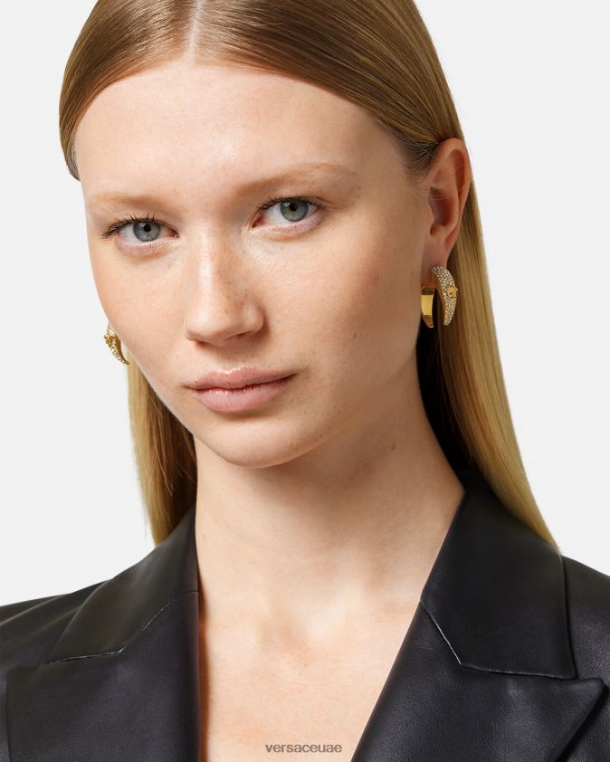 نحيف أقراط كريستال جالاكسي القمر Versace ذهب 0FVD2J731 مُكَمِّلات