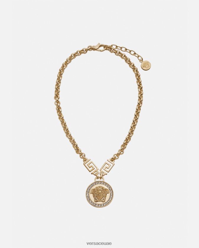 نحيف قلادة كريستال لا ميدوسا اليونانية Versace ذهب 0FVD2J741 مُكَمِّلات
