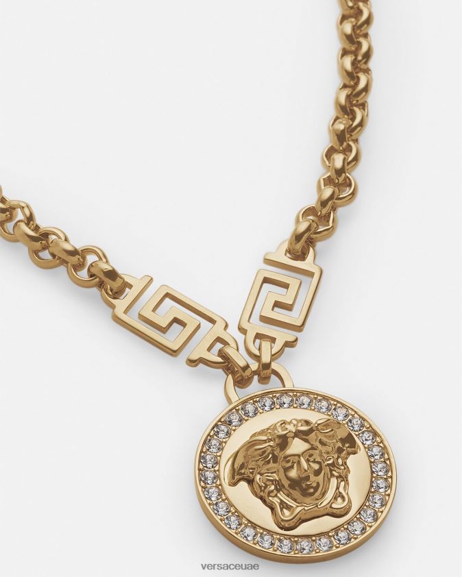 نحيف قلادة كريستال لا ميدوسا اليونانية Versace ذهب 0FVD2J741 مُكَمِّلات