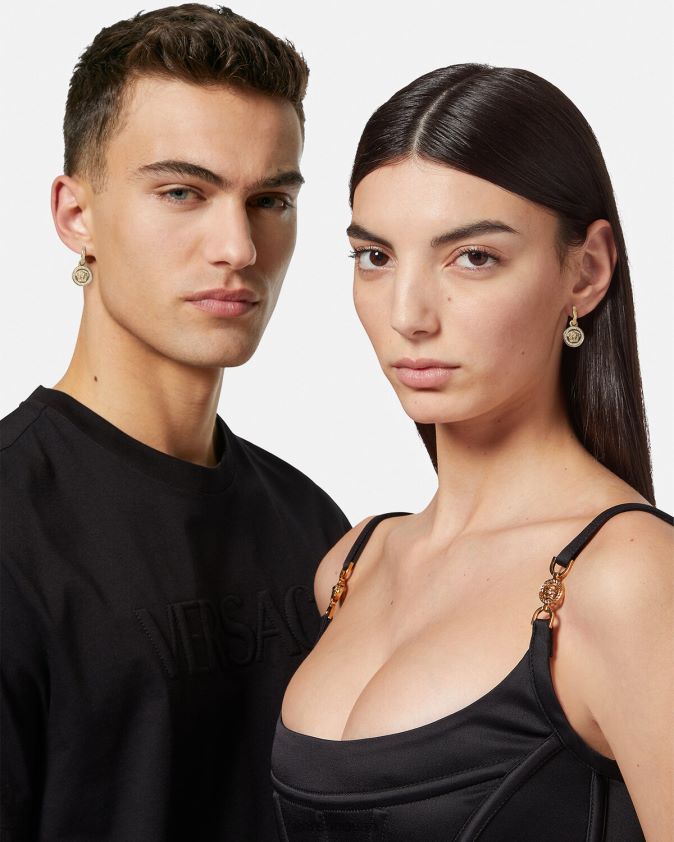 نحيف أقراط كريستال لا ميدوسا اليونانية Versace ذهب 0FVD2J742 مُكَمِّلات