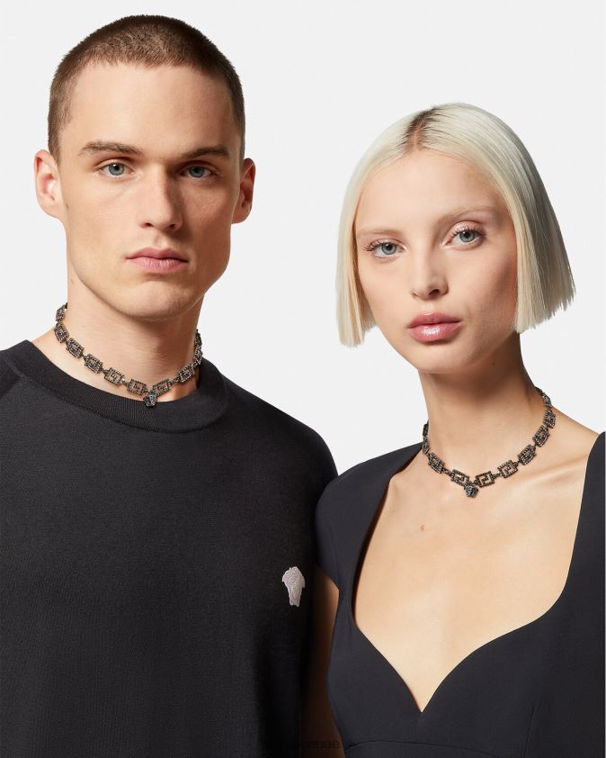 نحيف قلادة يونانية مرصعة Versace فضة 0FVD2J764 مُكَمِّلات