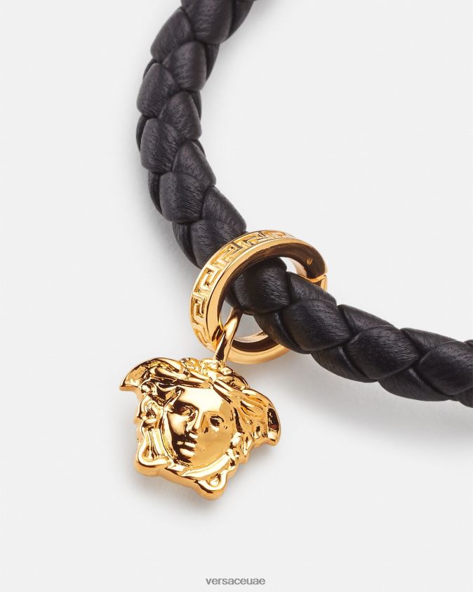 نحيف ميدوسا سوار جلد مضفر Versace أسود 0FVD2J767 مُكَمِّلات