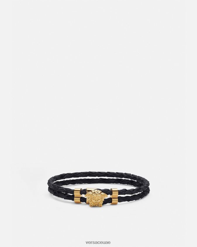 نحيف ميدوسا سوار جلد مضفر Versace ذهب 0FVD2J768 مُكَمِّلات