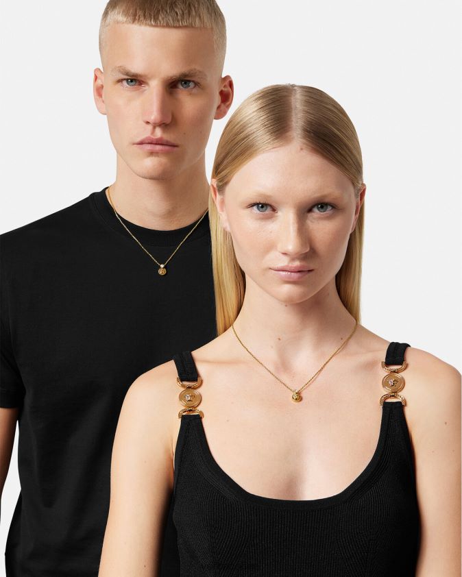 نحيف قلادة ميدوسا كريستال Versace ذهب 0FVD2J772 مُكَمِّلات