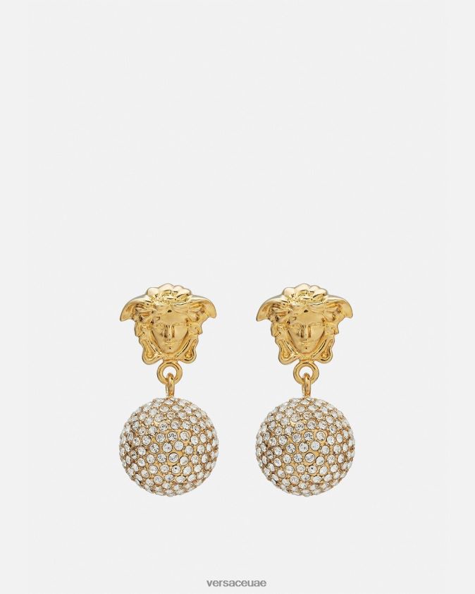نحيف ميدوسا أقراط الكرة الكريستال Versace ذهب 0FVD2J776 مُكَمِّلات