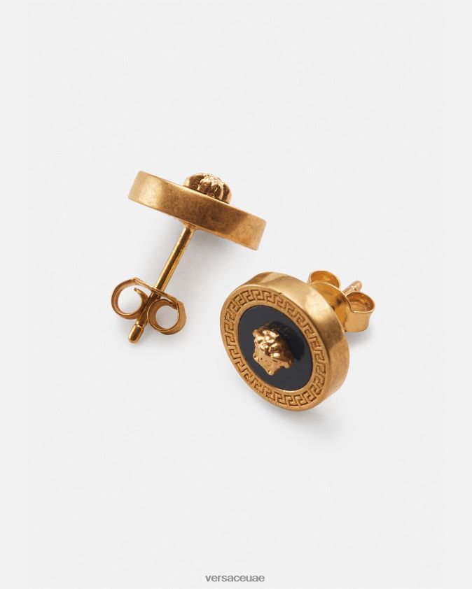 نحيف المينا ميدوسا أقراط Versace الذهب الأسود 0FVD2J777 مُكَمِّلات