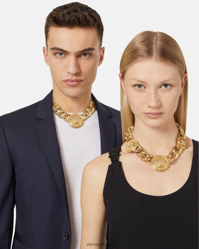 نحيف قلادة سلسلة ميدوسا Versace ذهب 0FVD2J784 مُكَمِّلات