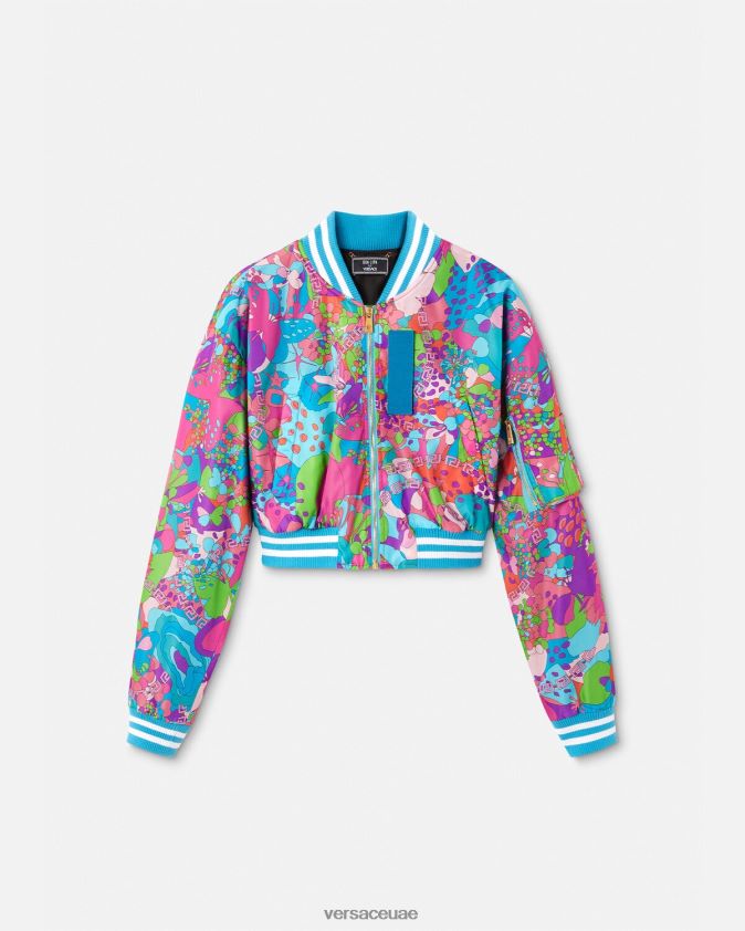 نحيف سترة بومبر صيفية زهرية Versace لون واحد 0FVD2J79 ملابس