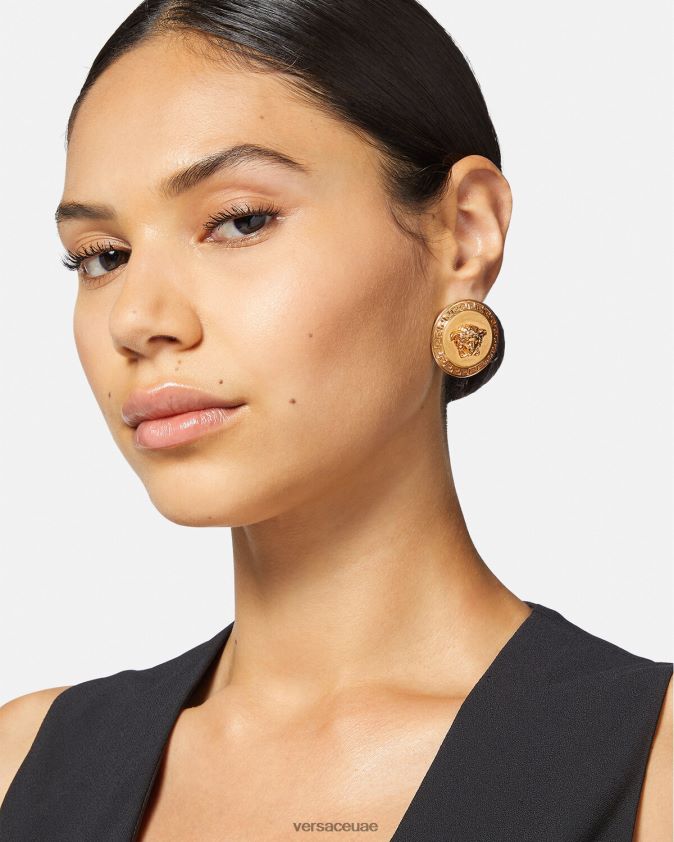 نحيف تحية ميدوسا أقراط Versace تحية الذهب 0FVD2J794 مُكَمِّلات