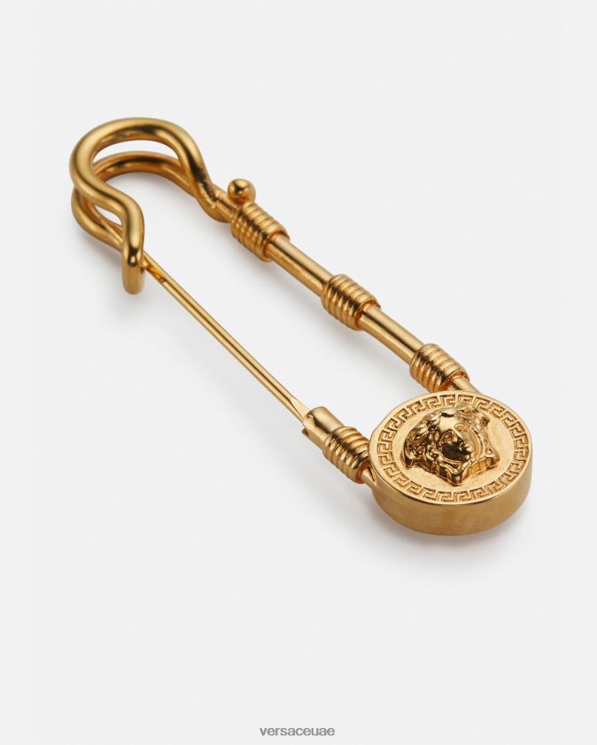 نحيف بروش دبوس الأمان Versace تحية الذهب 0FVD2J799 مُكَمِّلات